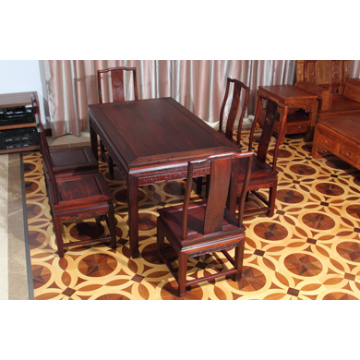 High-End 7sets Siam Rosewood Mesa De Jantar Com Estilo Ming